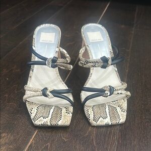 Dolce Vita Brown and Black Heels with Strappy Design